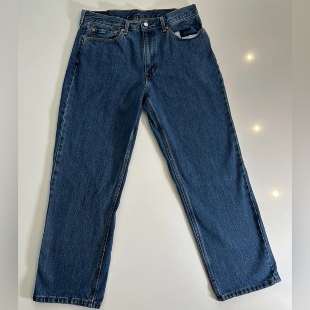 Levis 550 Relaxed Fit Mens Jeans 36x30 Medium Wash Blue Denim